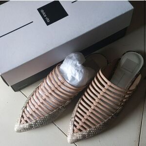 NEW Dolce Vita Kaori Leather Slides Mules 8.5